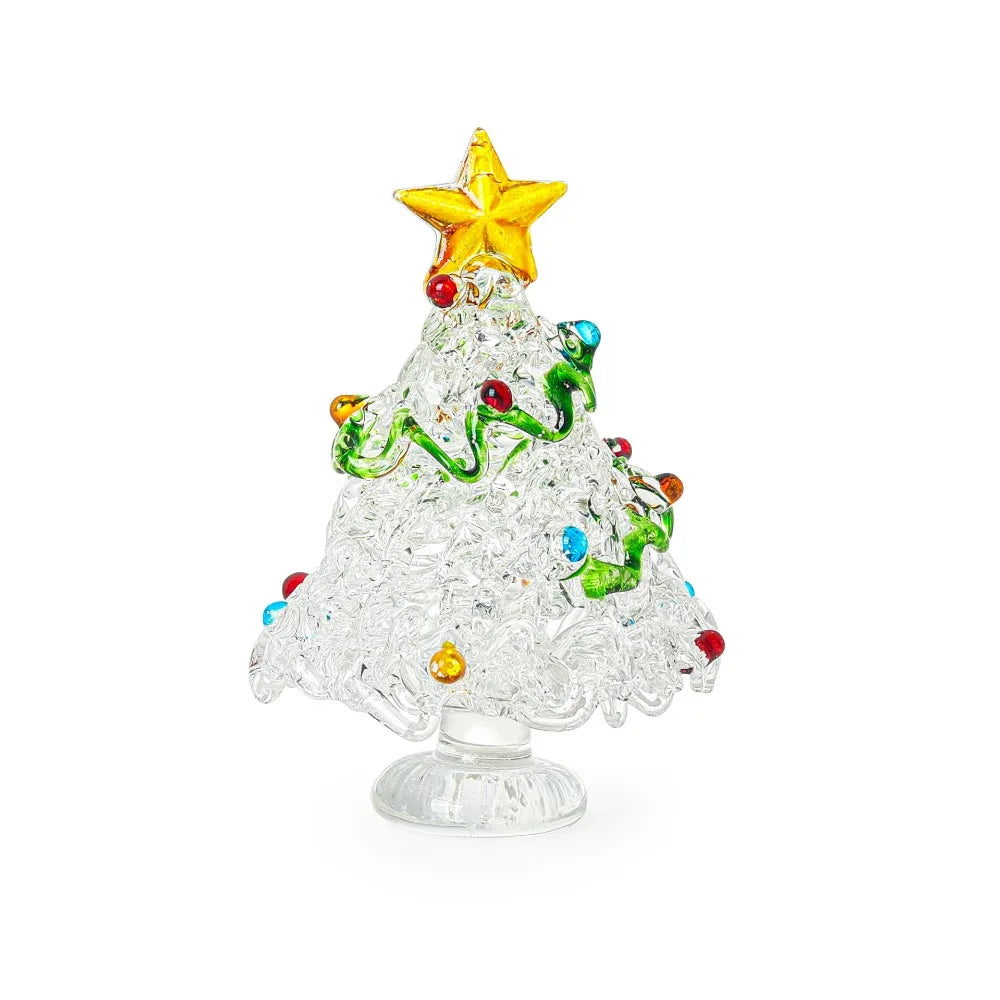 figurine d'arbre de Noël en verre