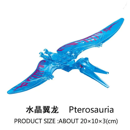 MOC-Vorannosaure rex transparent pour enfants, ankylosaurus, plésiosaure, dos épineux, bricolage, cadeaux pour enfants