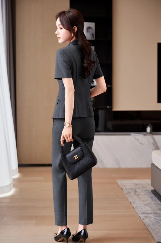 AIyssa-Pantalon de costume à manches courtes, tempérament élégant, design unique, printemps et été, nouveauté 2022
