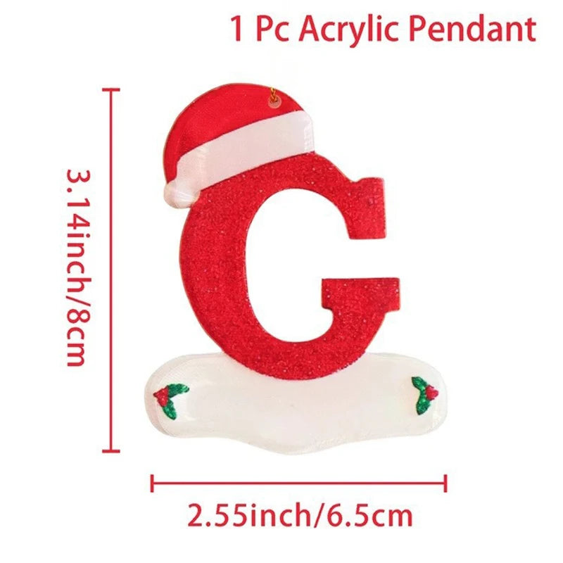 ZQNYCY - Pendentif lettre acrylique sapin de noël