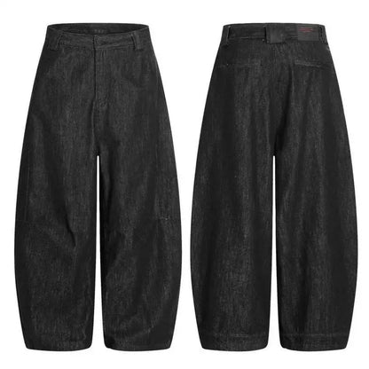 IEFB couteau incurvé pantalon hommes Denim couleur unie lavage épissage décontracté Streetwear ample jambe large Simple homme jean nouveau 9W2900