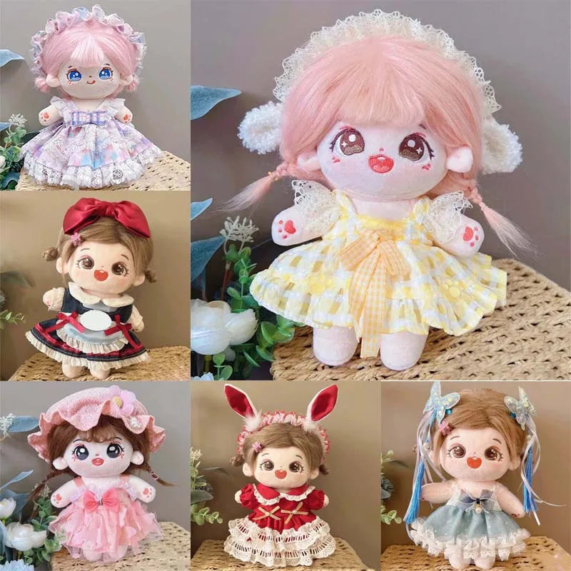 Ensemble de vêtements de poupée en coton, joli et mignon, pour poupée idole de 20cm, accessoires de déguisement, vêtements de bricolage, cadeaux pour Fans d'enfants
