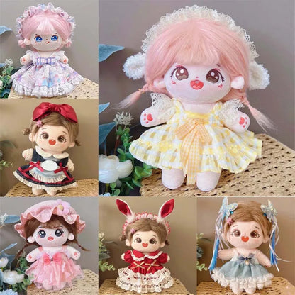 Ensemble de vêtements de poupée en coton, joli et mignon, pour poupée idole de 20cm, accessoires de déguisement, vêtements de bricolage, cadeaux pour Fans d'enfants