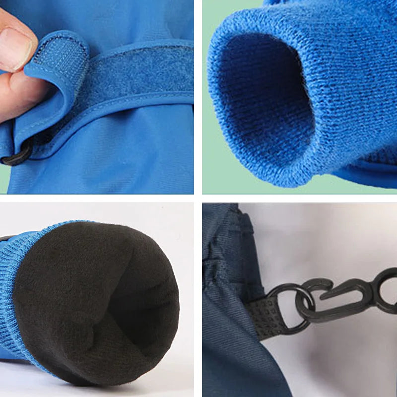 Gants de Ski imperméables pour enfants et adultes, épais, pour Snowboard, doublure polaire d'extérieur, gants d'hiver pour la famille, pour garçons et filles