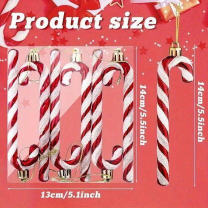 Bâtons de bonbons en acrylique de noël, béquille torsadée, ornements suspendus pour arbre de noël, décorations de fête du nouvel an pour la maison, cadeau pour enfants