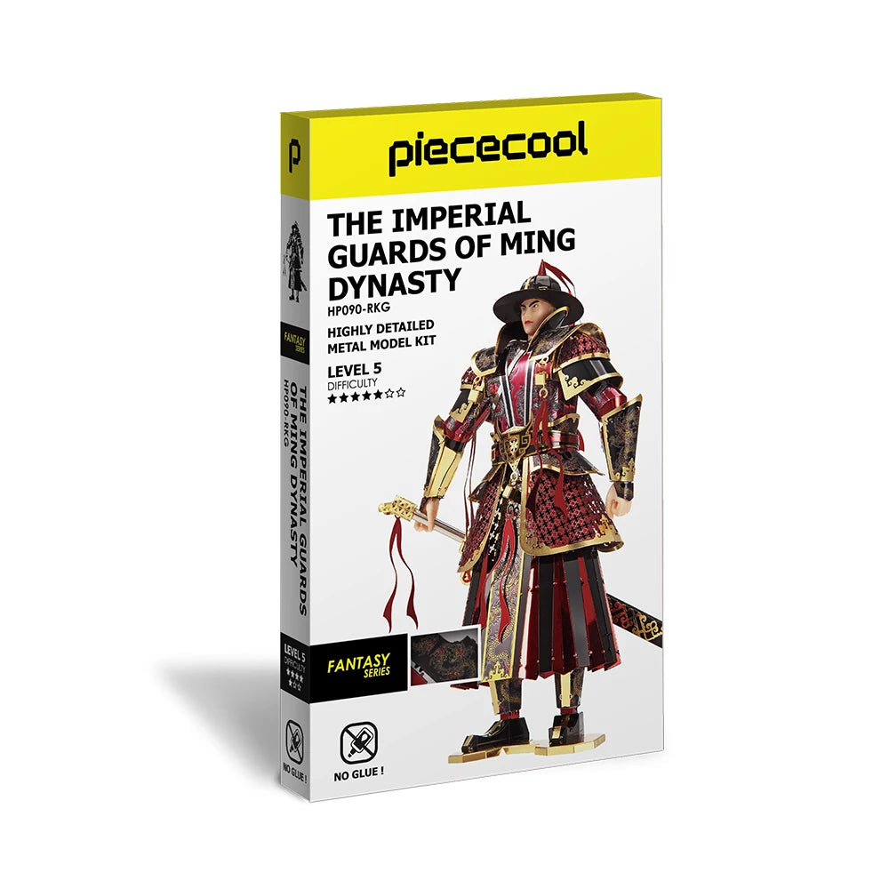 Piececool-Puzzle 3D en métal, Les Gardes Impériaux de la ociastie Ming, Kit de Modèle d'Assemblage à Faire Soi-Même, Jouets pour Adolescent et Adulte