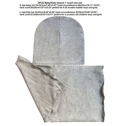 1-14Y automne hiver couleur unie doux chaud activités de plein air casquette écharpe pour filles et garçons infantile chapeaux ensemble enfants bonnets casquette