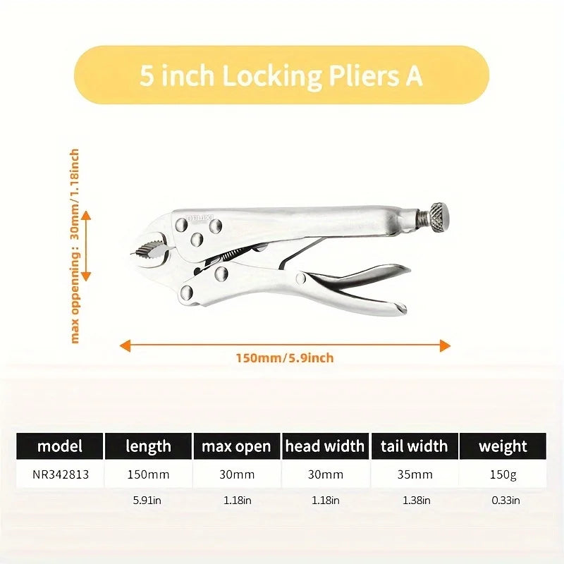 DELIXI – pince de verrouillage électrique de 5/6/7 pouces, pince de verrouillage à mâchoire incurvée, pince droite à Long nez, outils de soudage multifonctions