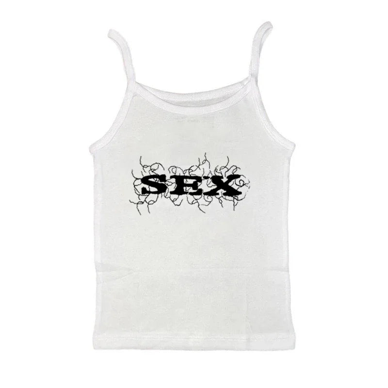 Haut court vintage à imprimé graphique esthétique, mode grunge gothique, haut précieux Y2k, streetwear, hip hop décontracté, slim, glaEMO