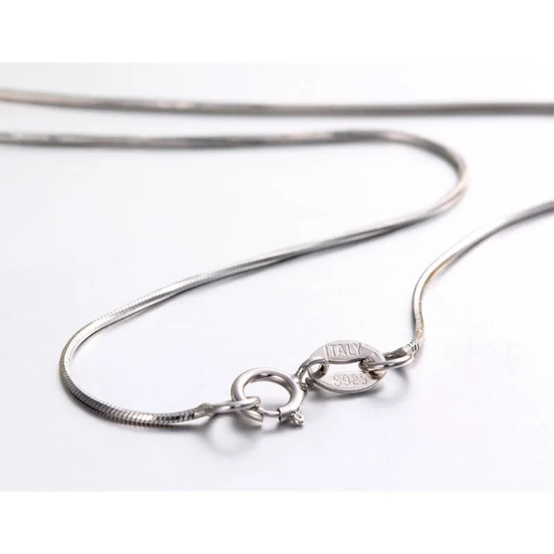 Collier Octogonal Fin en Argent Sterling 0.75 group pour Femme et Fille, Ras du Cou, Bijoux Italiens, 35-80cm, 925mm, Cadeau
