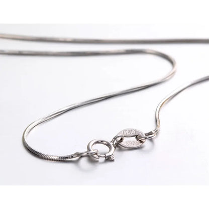 Collier Octogonal Fin en Argent Sterling 0.75 group pour Femme et Fille, Ras du Cou, Bijoux Italiens, 35-80cm, 925mm, Cadeau