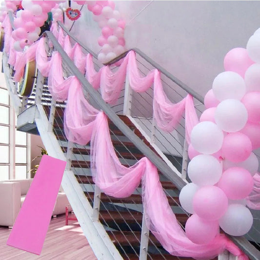 Tulle décoratif unicolor pour mariage, 5m de tissu de 45cm de large, différentes teintes, pur cristal en organza