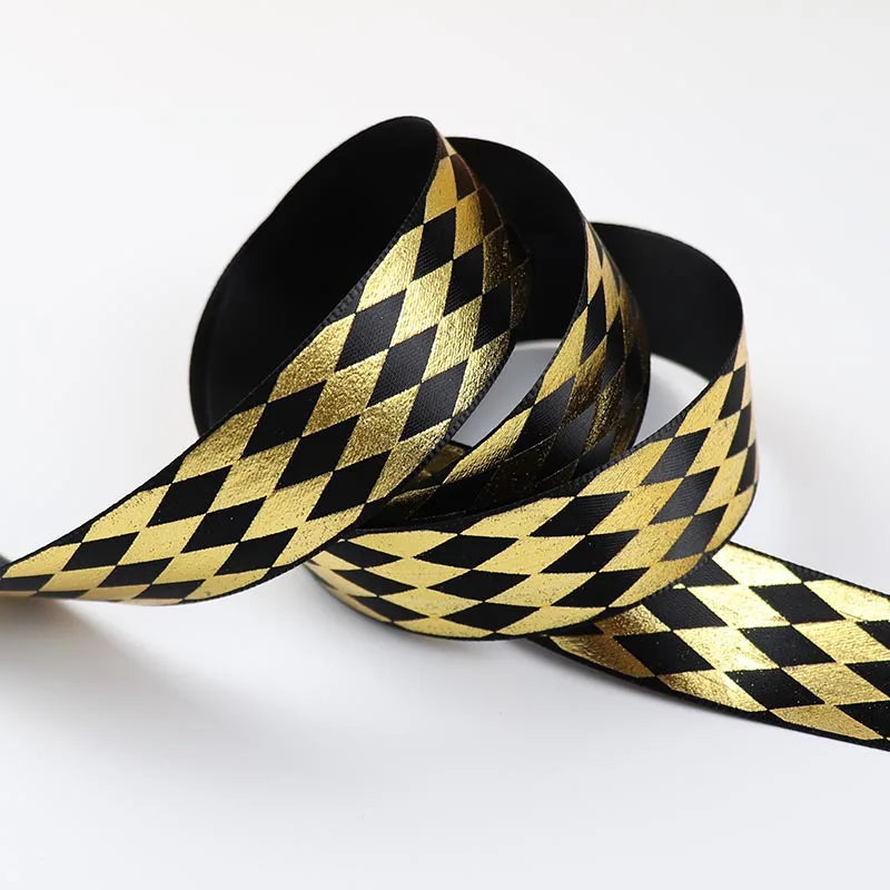 Ruban bronzant pour emballage de fleurs, accessoires de nœuds de cheveux bricolage, décoration de mariage et de Noël, cadeau de ruban, 5 mètres, 25mm