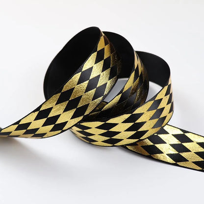 Ruban bronzant pour emballage de fleurs, accessoires de nœuds de cheveux bricolage, décoration de mariage et de Noël, cadeau de ruban, 5 mètres, 25mm