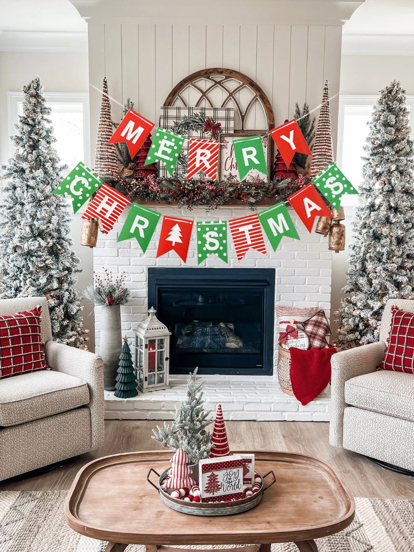 Guirlande drapeaux de Noël