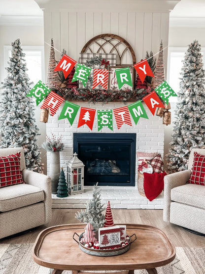 Guirlande drapeaux de Noël