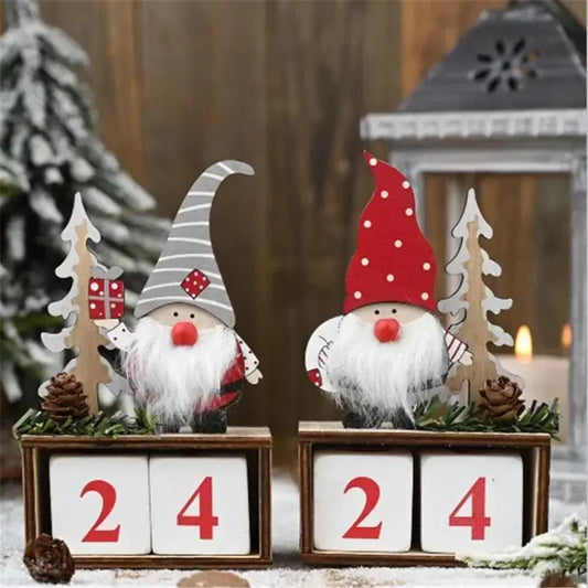 Calendrier de noël, décoration de fête pour la maison, cadeaux de joyeux noël et du nouvel an, décor de noël, accessoires de mode pour la maison, fournitures