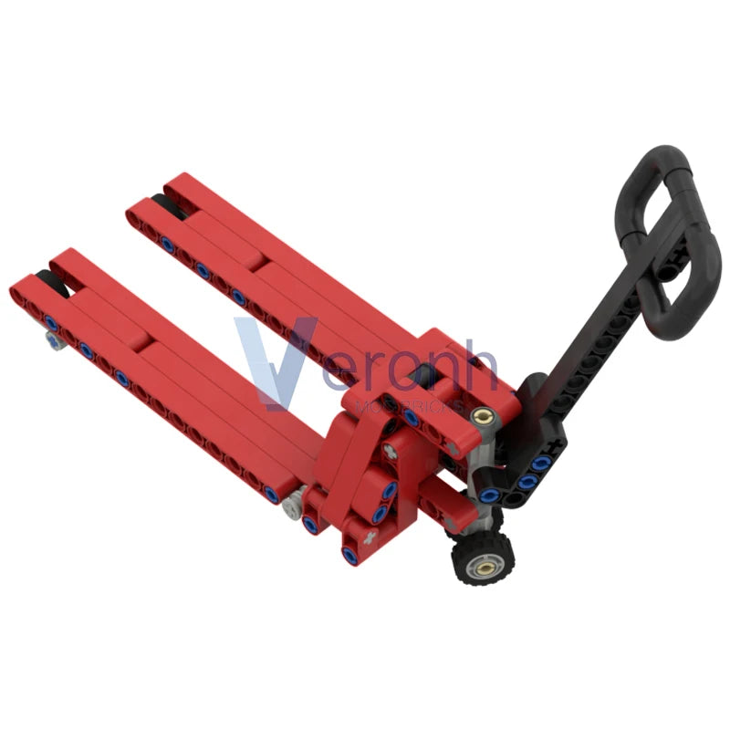 MOC – support de cric de voiture technique, blocs de Construction, ciseaux mécaniques, bascule, outil de levage manuel, briques de Construction, jouet