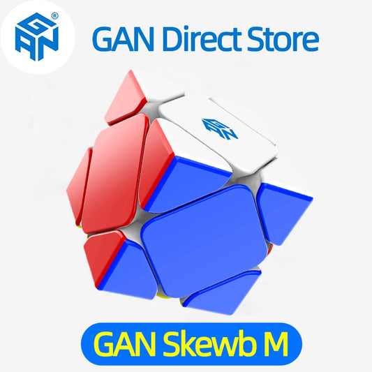 GAN Skewb Cube de vitesse magnétique M sans autocollant skewb gan Speedcube 32 aimants Version améliorée Cube magique professionnel Puzzle jouets
