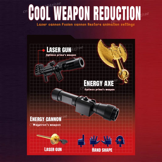 BLOKEES transformateurs VERSION brillante 3 blocs de construction mineur Megatron Tarn assembler Robot jouets modèle ornements mobiles cadeaux