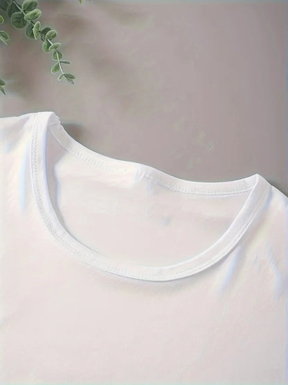 T-shirt à manches courtes pour femmes, col rond, mode coréenne, imprimé de médicaments
