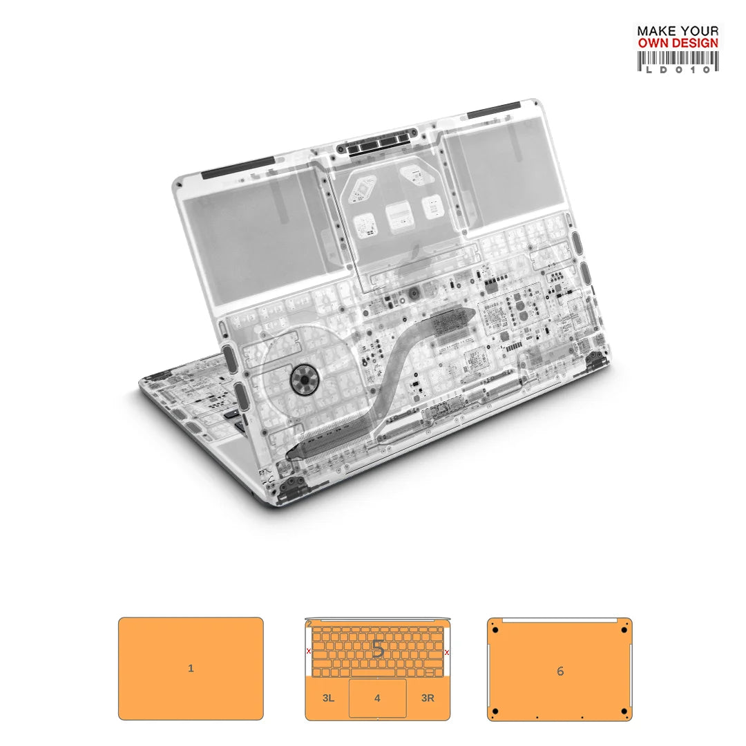 autocollant de peau coloré pour Macbook Pro