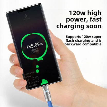 Câble de charge super rapide 120W 7A, type C