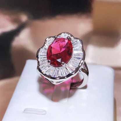 Bagues de mariée en argent Sterling 925, grand rond coloré, CZ, Champagne, Zircon cubique, bijoux pour femmes, cadeau de fête, nouvelle collection
