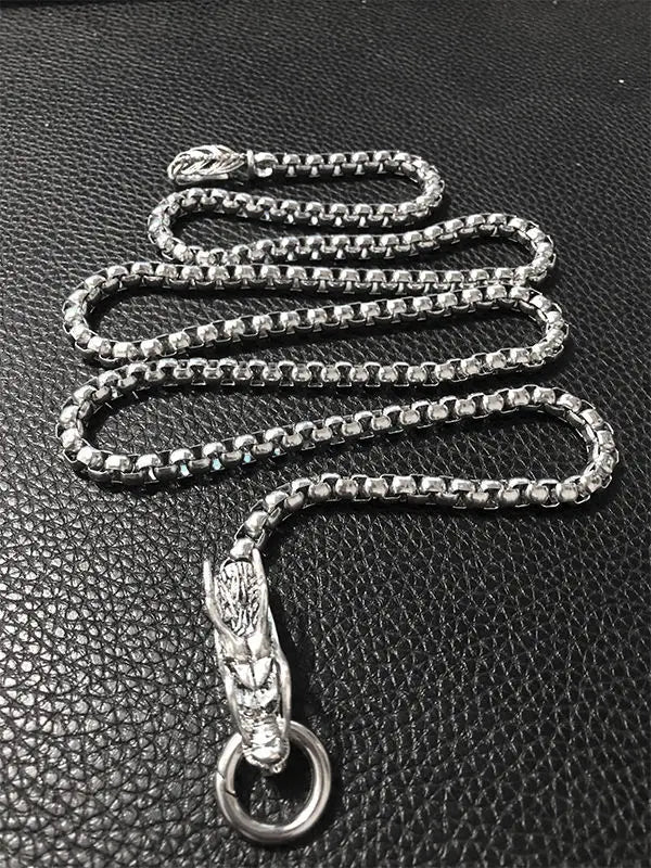 Bracelets à pendentifs tête de Dragon EDC, fouet d'auto-défense, collier en acier titane, chaîne à la mode, Gadgets de taille pour garçons, cadeaux Cool
