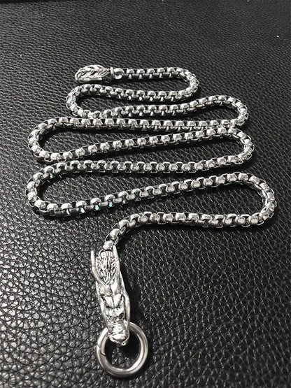 Bracelets à pendentifs tête de Dragon EDC, fouet d'auto-défense, collier en acier titane, chaîne à la mode, Gadgets de taille pour garçons, cadeaux Cool