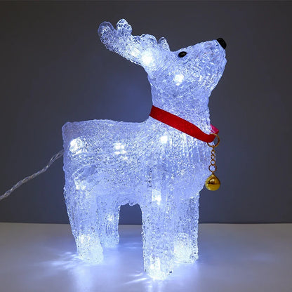 Bonhommes de neige du père noël, élan, ornement lumineux, décoration du jour de noël, éclairage de vacances, cadeaux pour enfants, cadeau du nouvel an, lumière Led de noël