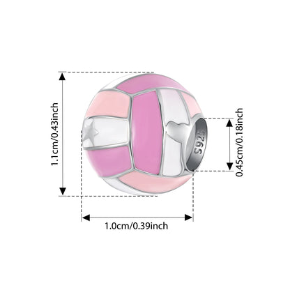 BISAER 925 en argent Sterling série balle charme Football volley-ball Tennis basket-Ball perle ajustement femmes et hommes Bracelet bricolage bijoux fins