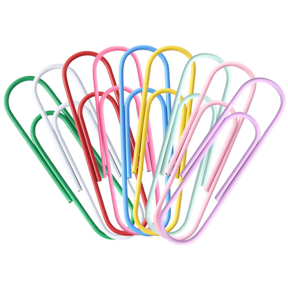 6 pièces Super grand trombone 10 cm 4 pouces couleurs assorties Jumbo grands clips de papeterie, grands Clips de documents de Journal géants