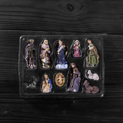 Ensemble de scène de la Nativité de Pâques, Crèche de Jésus de la Vie Réelle, Ornement de Noël CPull, Sainte Famille, Artisanat, Statue, Décor, Cadeaux