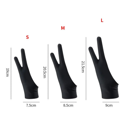 Stylet noir bleu gris rose Anti-salissure anti-rayures gant à deux doigts tablette dessin gant peinture gant écran gant