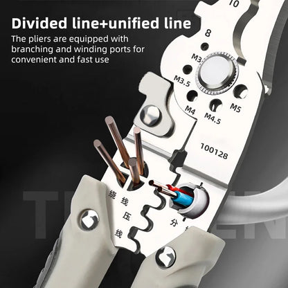 Pince à sertir multifonctionnelle, coupe-câble, dénudeur de fil électrique automatique réglable, outil manuel de Terminal de dénudage