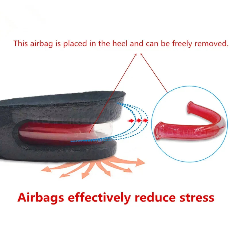 Semelle de chaussure rehaussée unisexe, pour agrandir sa taille de 3 à 9cm avec fondation en coussinets pour les pieds de grande qualité pour hommes et femmes