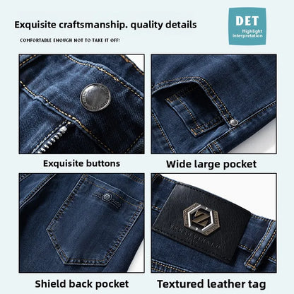 Jean d'affaires droit en Denim, Ultra-fin, respirant, ample, nouvelle collection 2025