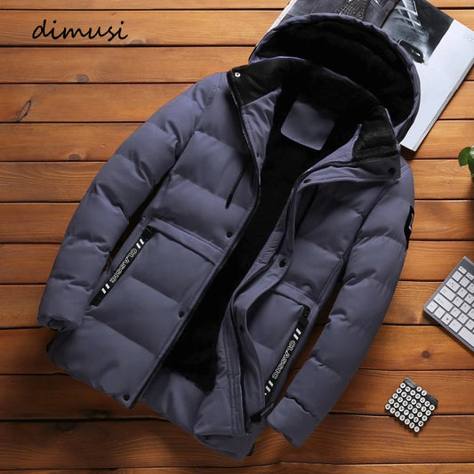 Parkas épais et chauds pour hommes, manteaux thermiques rembourrés à la mode, coupe-vent classique d'extérieur, vestes à capuche, vêtements de marque, hiver