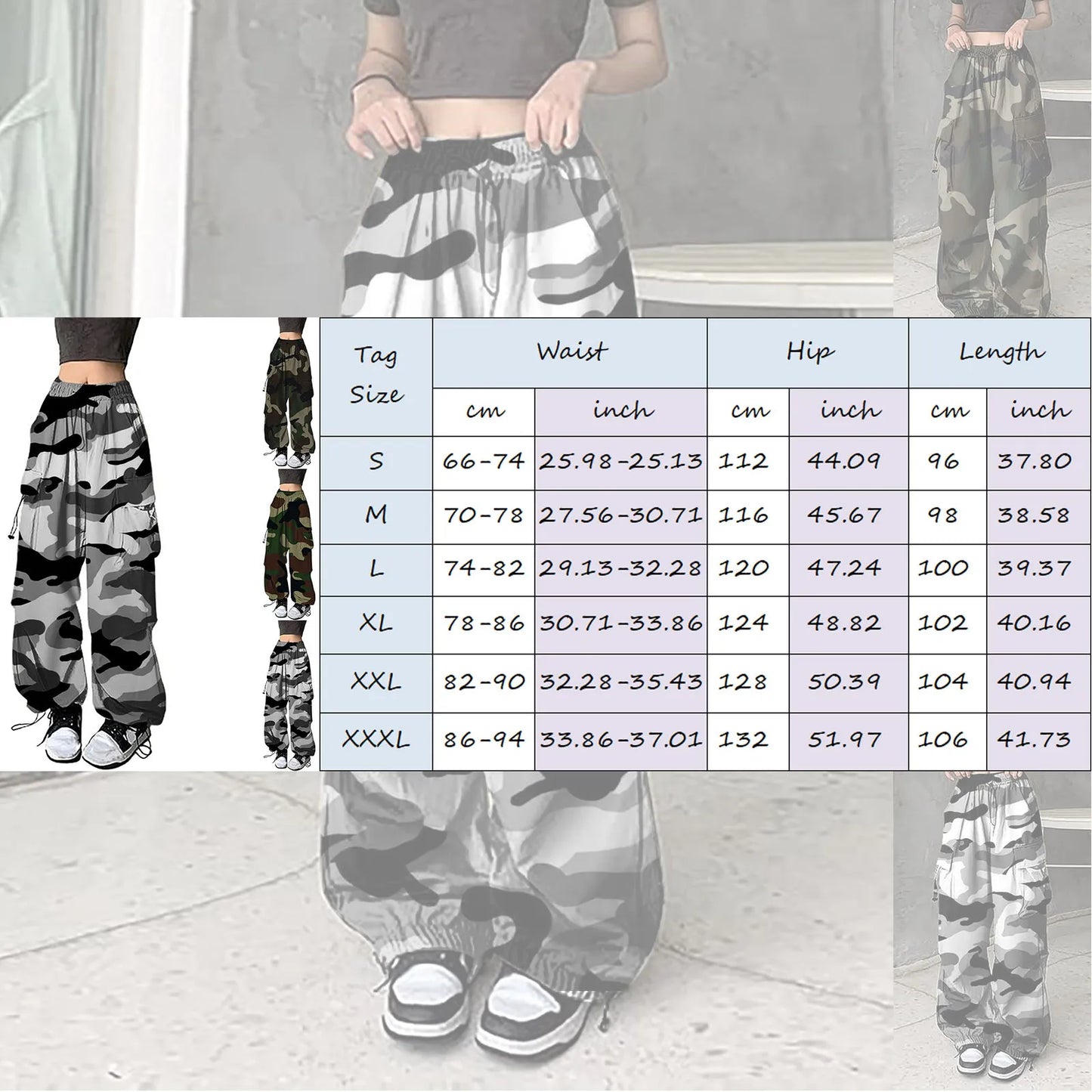Pantalon de survêtement camsalomon pour femme, streetwear, harajuku, proximité wstring, taille élastique, sarouel, hip hop, parachute, pantalon de jogging baggy Y2k