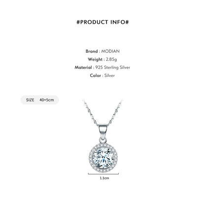 Collier de marque de luxe en argent Sterling 925 véritable avec 2.0Ct AAAAA niveau Zircon colliers cadeau bijoux pour femmes
