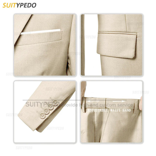 Ensemble de costumes élégants pour hommes, tenue formelle sur mesure pour Banquet de mariage, marié, mode fête, Slim Fit, Blazer, gilet, pantalon, 3 pièces