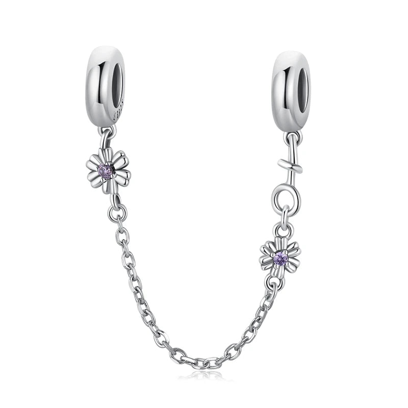Meilleure vente 100% argent Sterling 925 la clé de coeur silicone sécurité chaîne breloque Wostu Original perles Bracelet bijoux CQC606