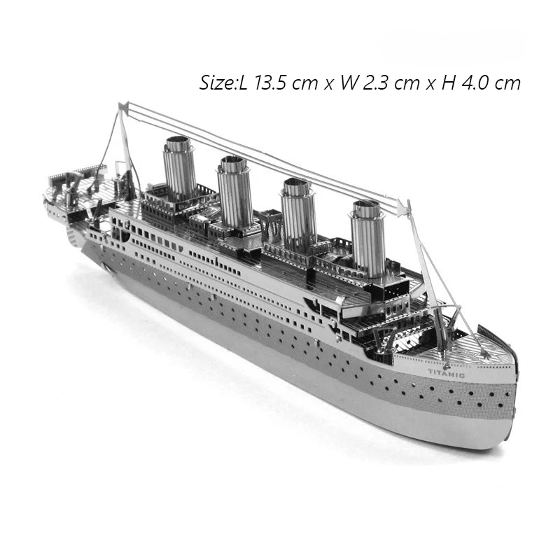 Puzzle 3D en métal, navire de guerre militaire 056, Corvette, bateau de vie, destructeur Nautilus, modèle d'assemblage, découpe Laser, jouets