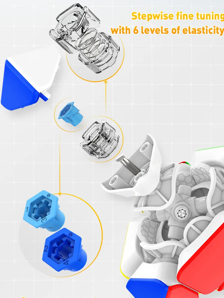 GAN Skewb Cube de vitesse magnétique M sans autocollant skewb gan Speedcube 32 aimants Version améliorée Cube magique professionnel Puzzle jouets