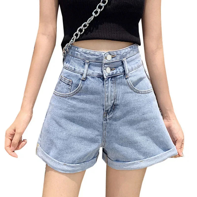 Short en denim taille haute pour femme, streetwear simple, simple, chic, classique, décontracté, été, Ulzzang, offre spéciale
