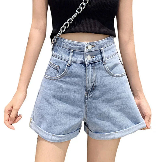 Short en denim taille haute pour femme, streetwear simple, simple, chic, classique, décontracté, été, Ulzzang, offre spéciale