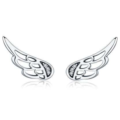 WOSTU boucles d'oreilles cœur fleur 100% argent Sterling 925 perle petites boucles d'oreilles pour femmes mariage fiançailles bijoux cadeaux
