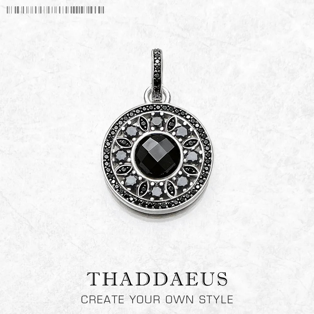 Pendentif noir ornement tout nouveau Glam 925 bijoux en argent Sterling Style européen accessoire de mode cadeau pour femme âme
