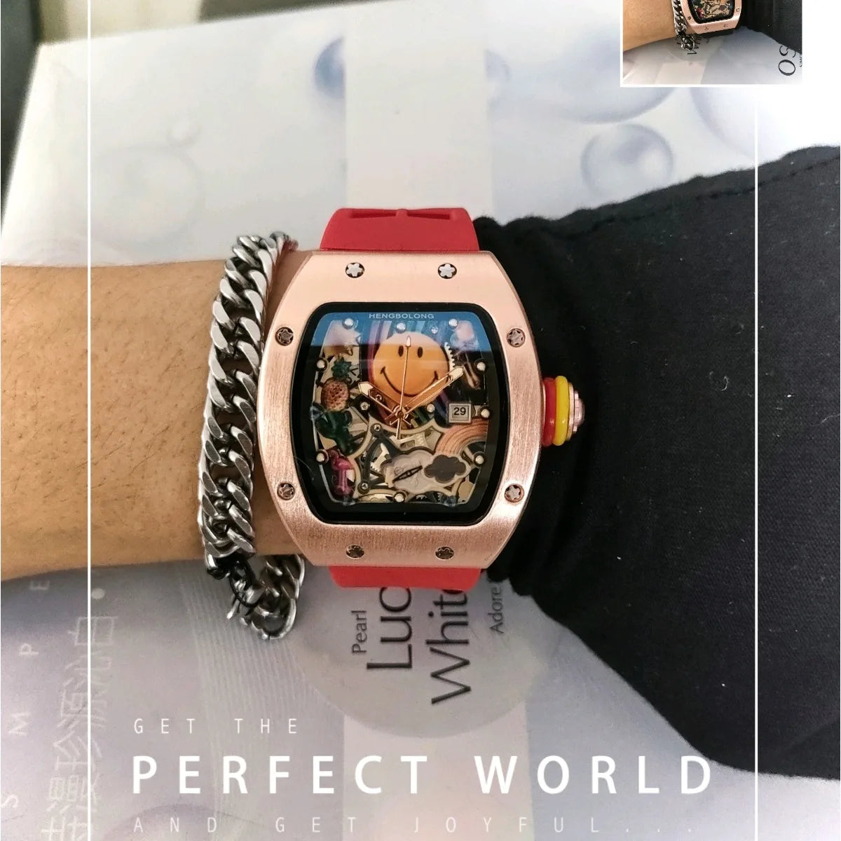 Nouvelle mode d'affaires en Relief tridimensionnel lumineux Cool Quartz hommes montres personnalité montre de luxe horloge AAA hommes montre